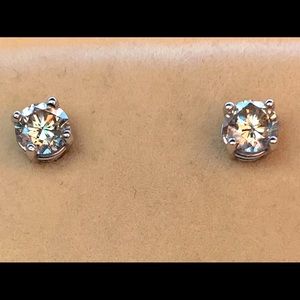 1/2 CT. Diamond Solitaire Studs in 14K White Gold